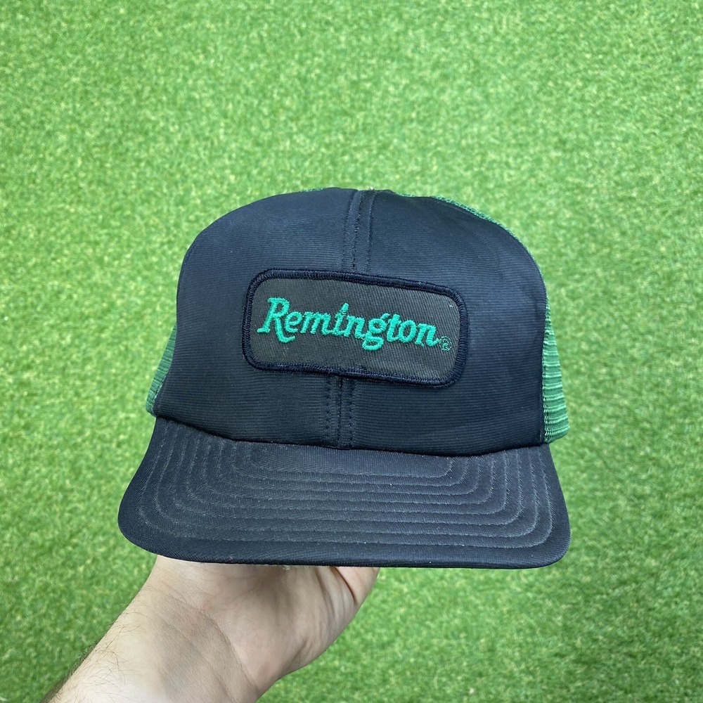 Remington Green Trucker Hat Mesh Back Vintage Cap Adjustable One Size Fits Most